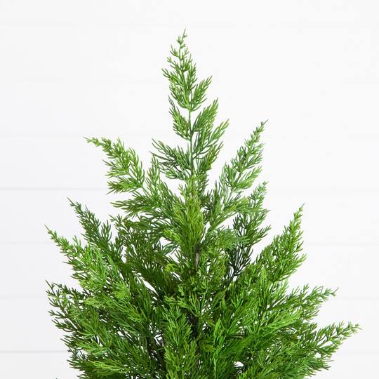Nearly Natural 26" Artificial Real Touch Cypress Christmas Tree